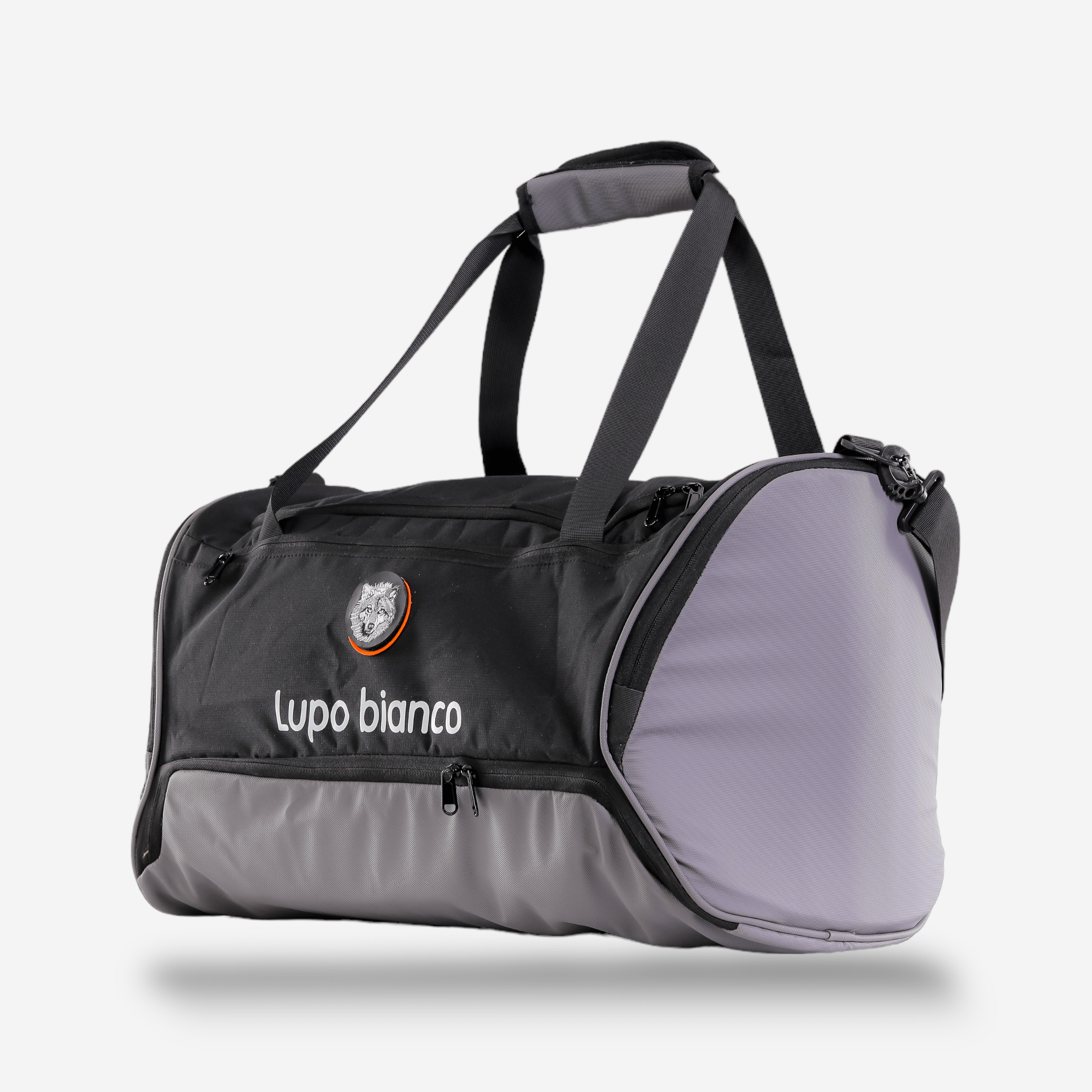 Lupo bianco LSport Bag – 60L durable linen sports and travel bag with 5 compartments, dual carry options (handgrip and shoulder strap), ideal gym and duffle bag Egypt