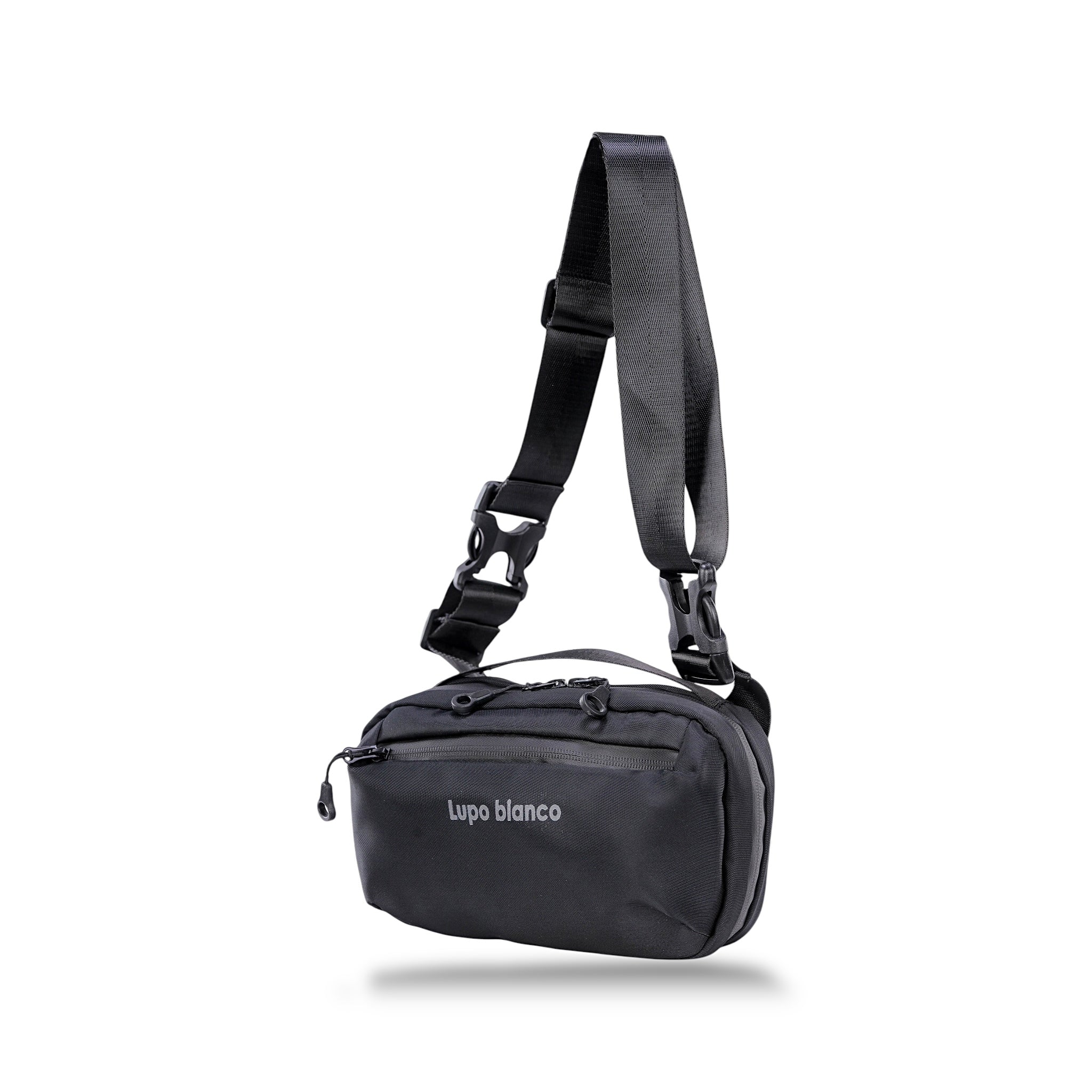 Lupo bianco LWest Bag – versatile cross bag with 4 pockets, adjustable interior divider, water-resistant canvas, and 3 carrying styles (13×25×7 cm) | top bag brand in Egypt