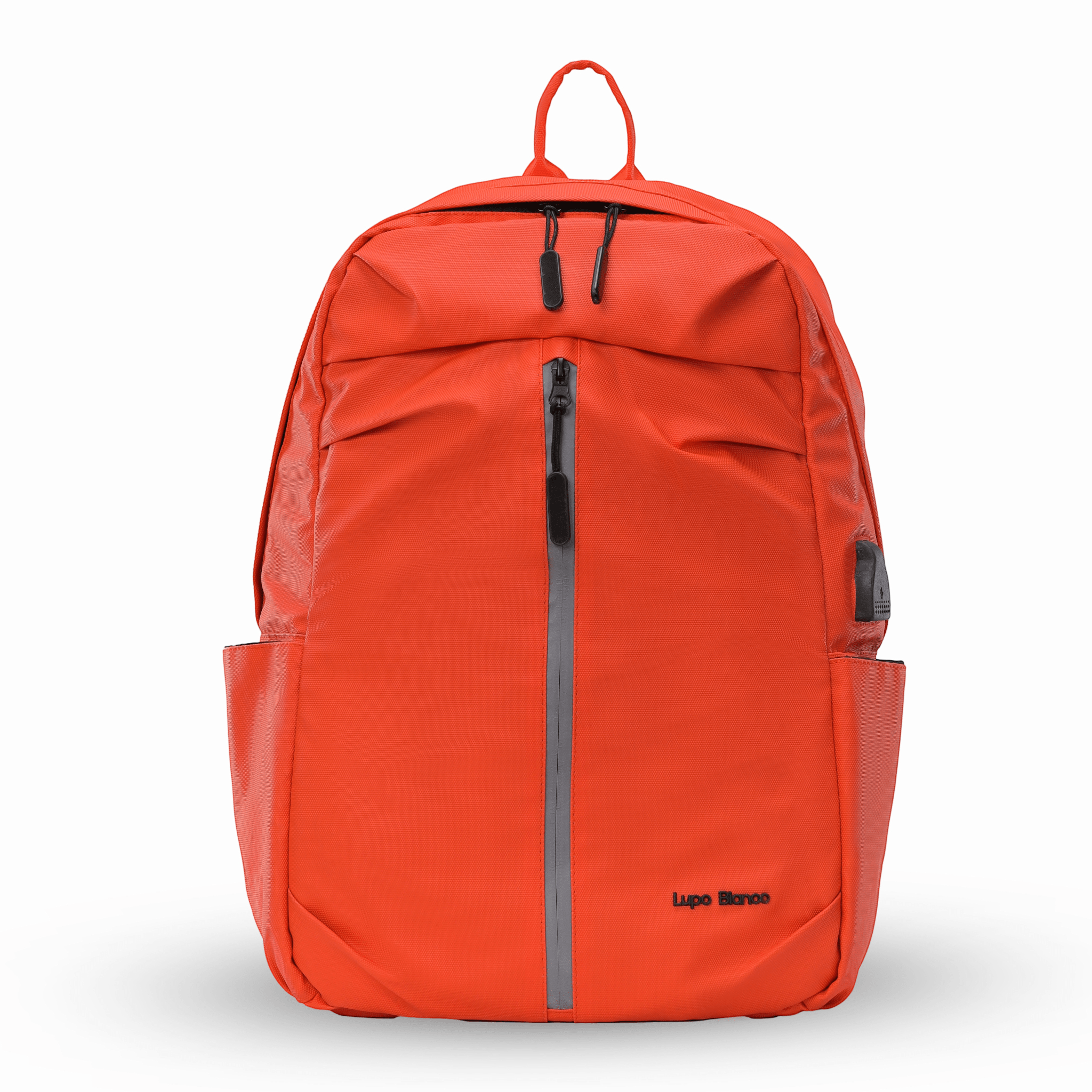 Lupo bianco Midnight Backpack – premium waterproof smart leather backpack with USB charging port, 5 pockets, reflective silver accent, and 20.9L capacity | top backpack brand in Egypt