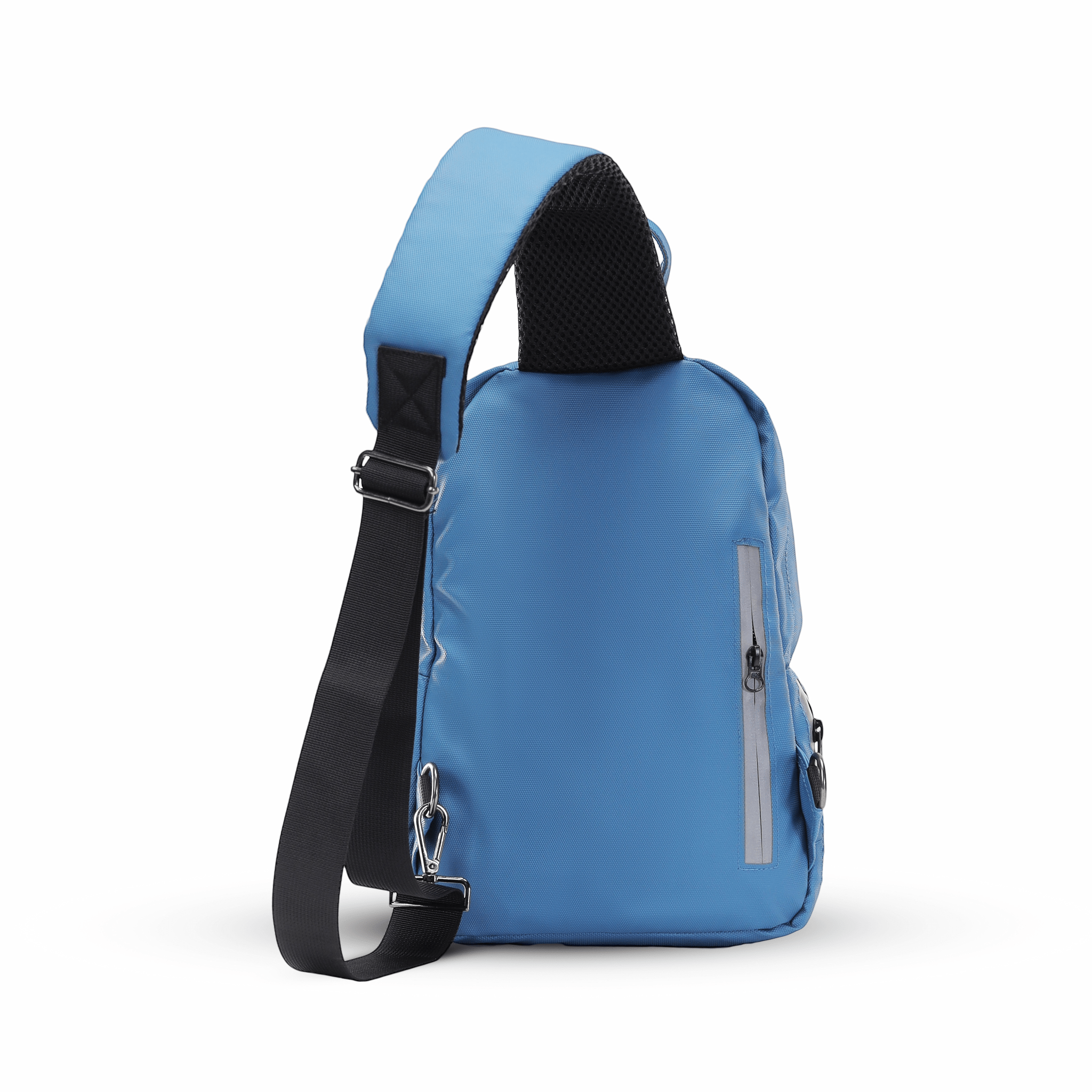 Lupo bianco Midnight Cross Bag – premium smart leather unisex cross bag with 5 pockets, reflective silver accent, and compact 35×21×7 cm design | top cross bag brand in Egypt