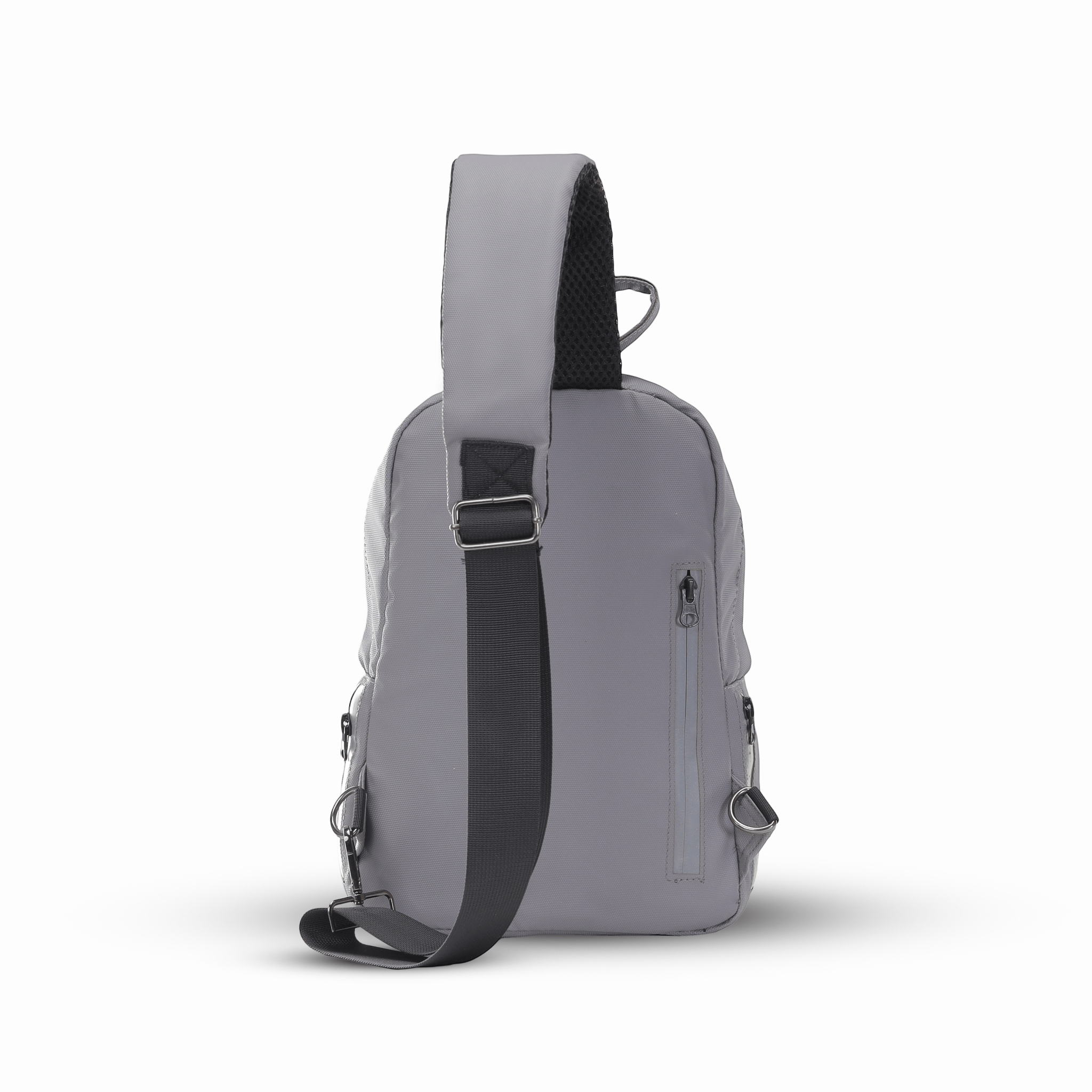 Lupo bianco Midnight Cross Bag – premium smart leather unisex cross bag with 5 pockets, reflective silver accent, and compact 35×21×7 cm design | top cross bag brand in Egypt