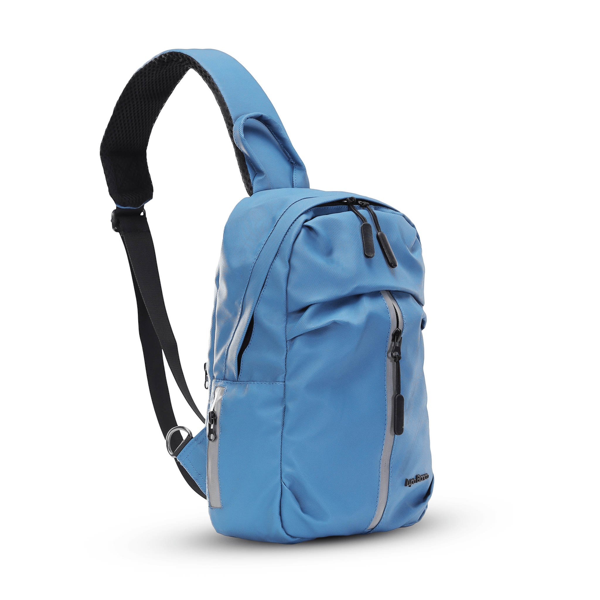 Lupo bianco Midnight Cross Bag – premium smart leather unisex cross bag with 5 pockets, reflective silver accent, and compact 35×21×7 cm design | top cross bag brand in Egypt