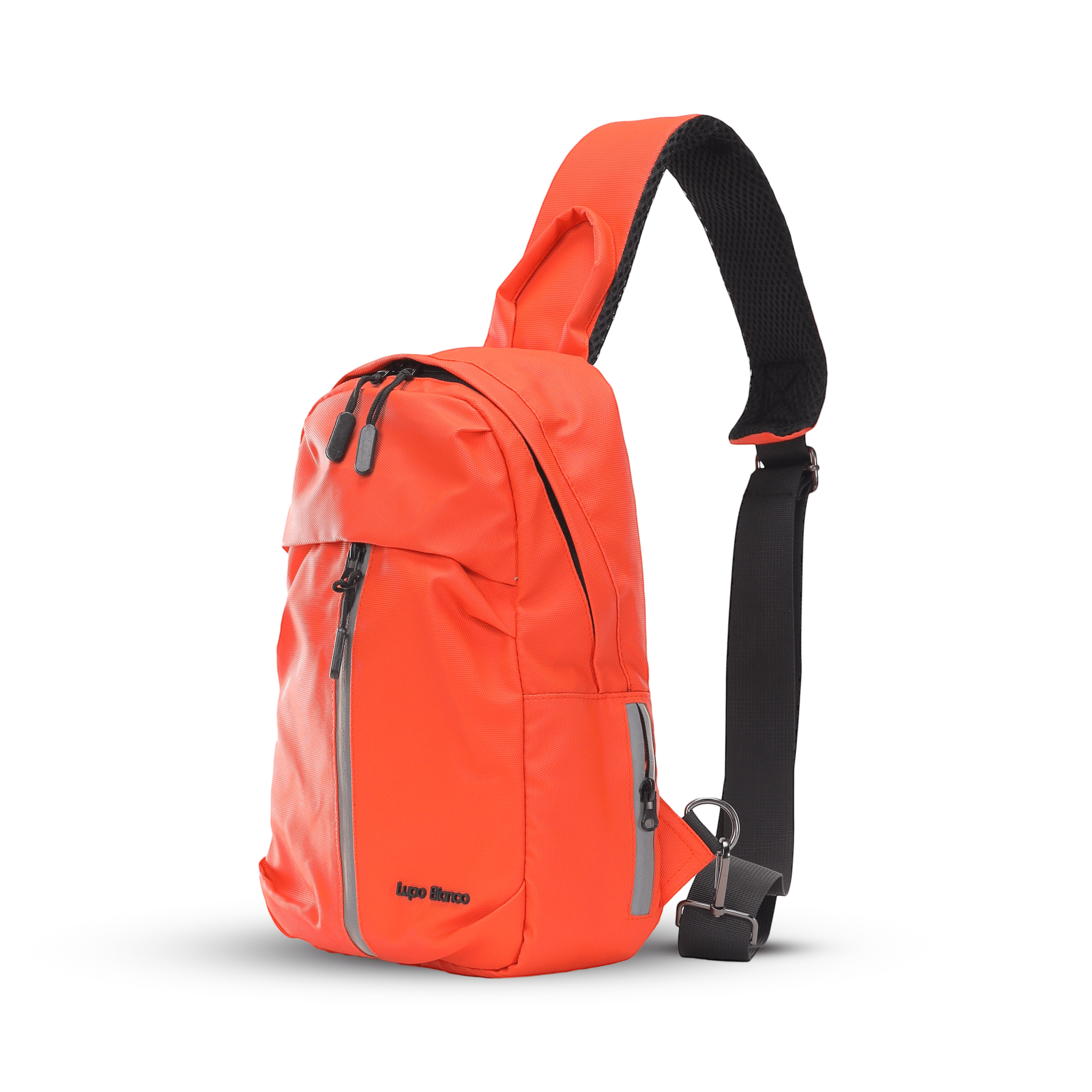 Lupo bianco Midnight Cross Bag – premium smart leather unisex cross bag with 5 pockets, reflective silver accent, and compact 35×21×7 cm design | top cross bag brand in Egypt