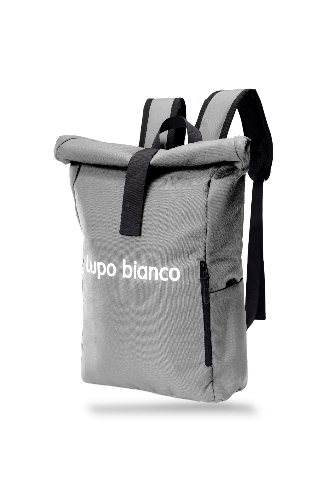 Roll - Top Backpack - Lupo bianco