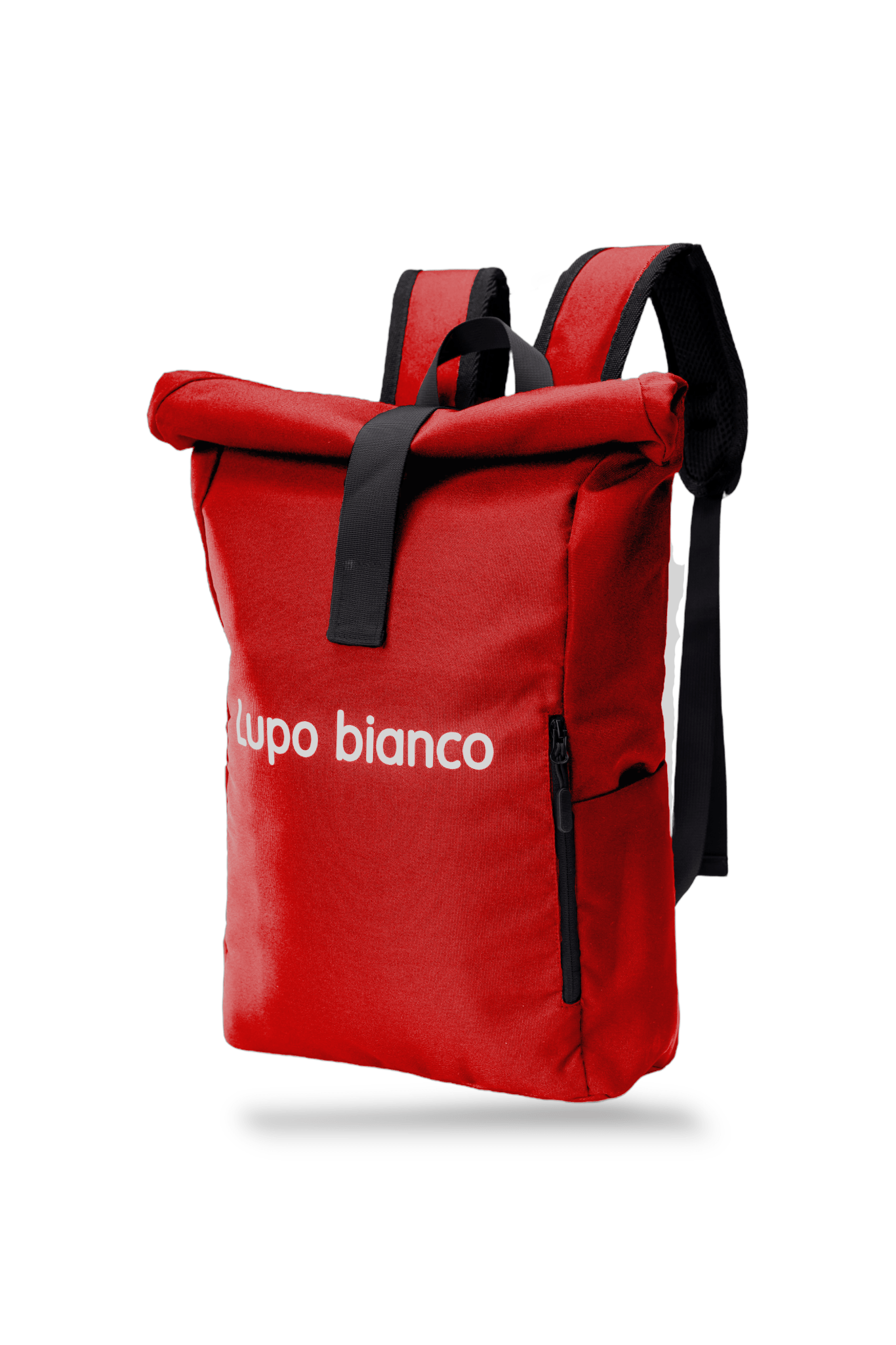 Roll - Top Backpack - Lupo bianco
