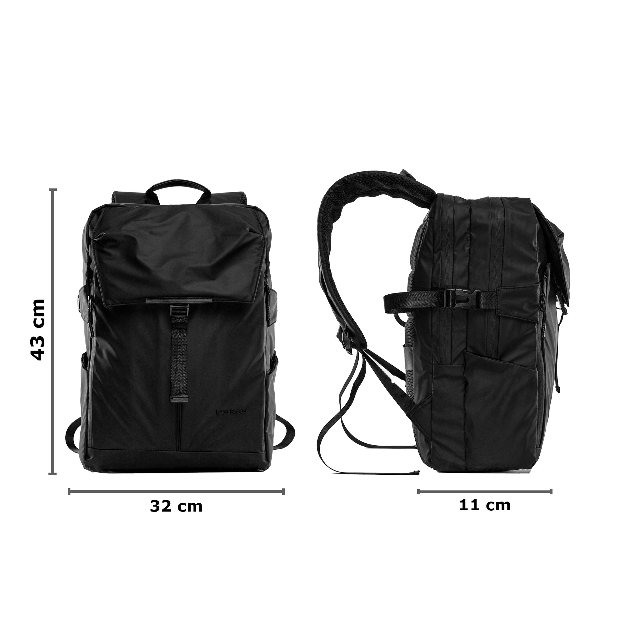 Lupo bianco XTravel Backpack – premium 15.69L water-resistant travel backpack Egypt with padded laptop compartment, 8 pockets, ergonomic design, and luggage strap | top backpacks brand in Egypt