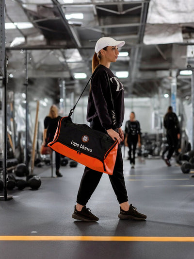 Lupo bianco LSport Bag – 60L durable linen sports and travel bag with 5 compartments, dual carry options (handgrip and shoulder strap), ideal gym and duffle bag Egypt