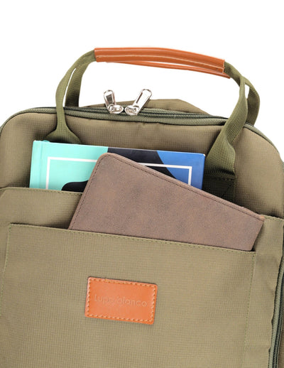 Lupo bianco XElegant Backpack – stylish and durable 12.21L water-resistant polyester backpack Egypt with 7 compartments, padded straps, drink pockets, and laptop protection | top backpack brand in Egypt