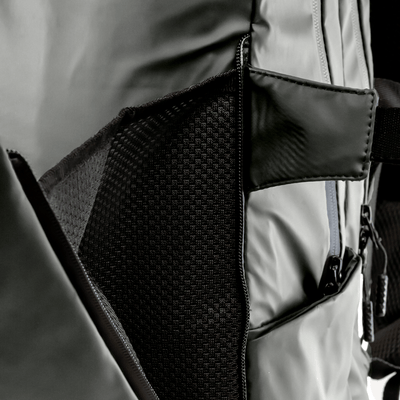 Lupo bianco XTravel Backpack – premium 15.69L water-resistant travel backpack Egypt with padded laptop compartment, 8 pockets, ergonomic design, and luggage strap | top backpacks brand in Egypt