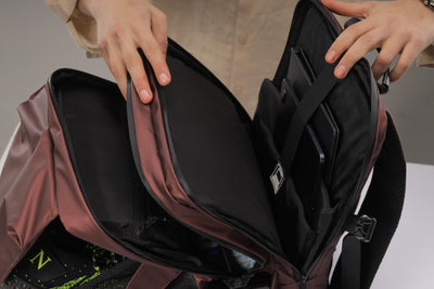 Lupo bianco XTravel Backpack – premium 15.69L water-resistant travel backpack Egypt with padded laptop compartment, 8 pockets, ergonomic design, and luggage strap | top backpacks brand in Egypt